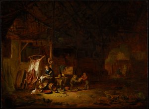 納屋の内部、1644 作： Egbert van der Poel